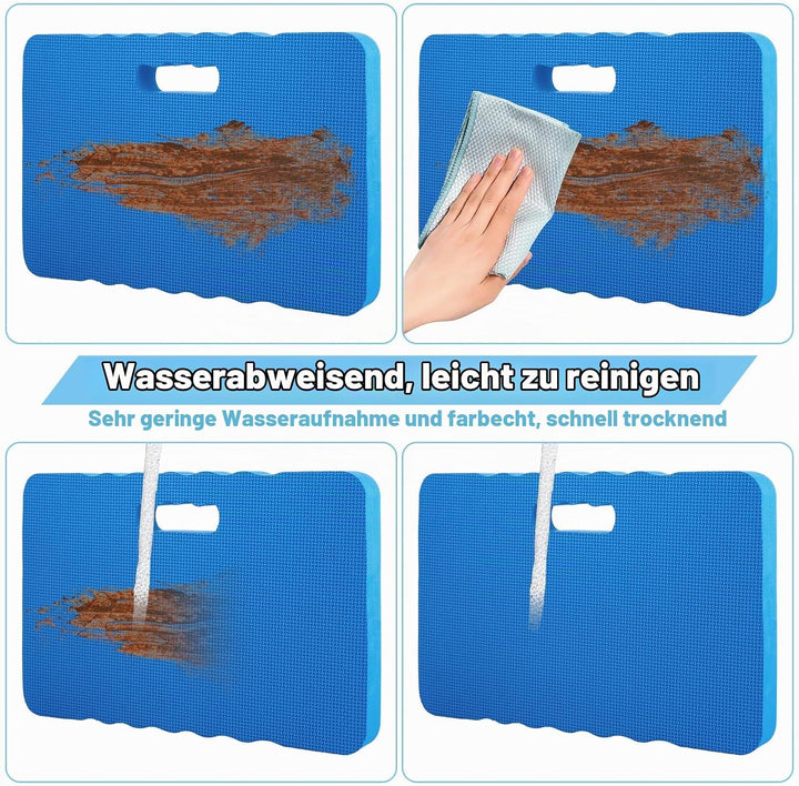 APACALI 3 Stück Kniekissen Garten Blau, 43x28x4CM Dicken Garten Kniekissen, Wasserabweisender Kniepo