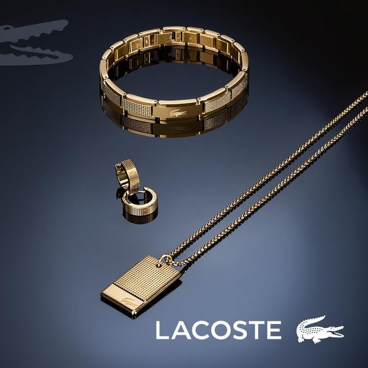 Lacoste Armband mit Knebelverschluss für Herren Kollektion STENCIL Yellow Gold, Yellow Gold
