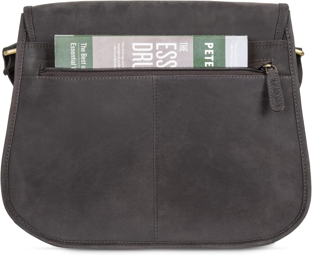 LEABAGS Leder Handtasche Damen I Premium Echtleder Umhängetasche I Damen Schultertasche I Damentasch