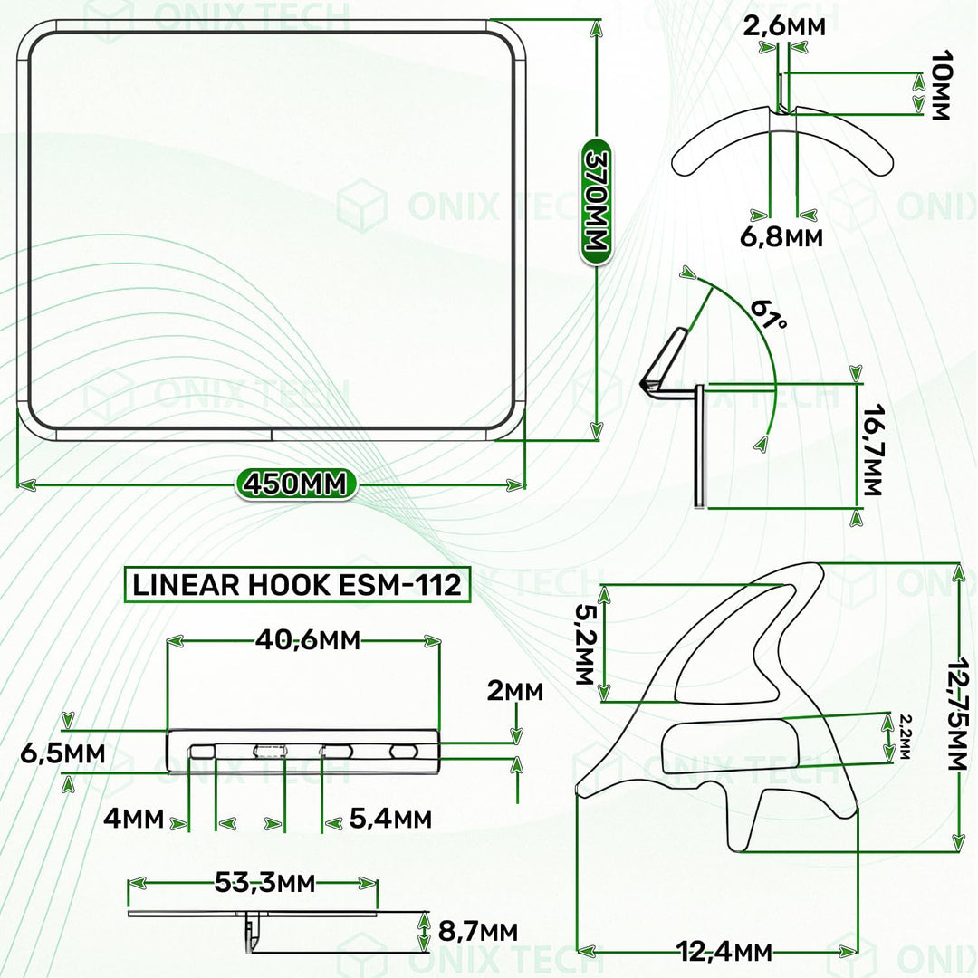 Gummi Backofen Dichtung 440 x 360 mm mit dem Originalcode 00772357 für Bosch 754132057 für Smeg - Ga