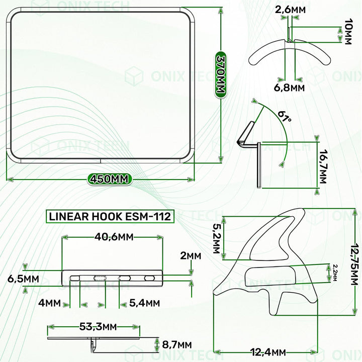 Gummi Backofen Dichtung 440 x 360 mm mit dem Originalcode 00772357 für Bosch 754132057 für Smeg - Ga