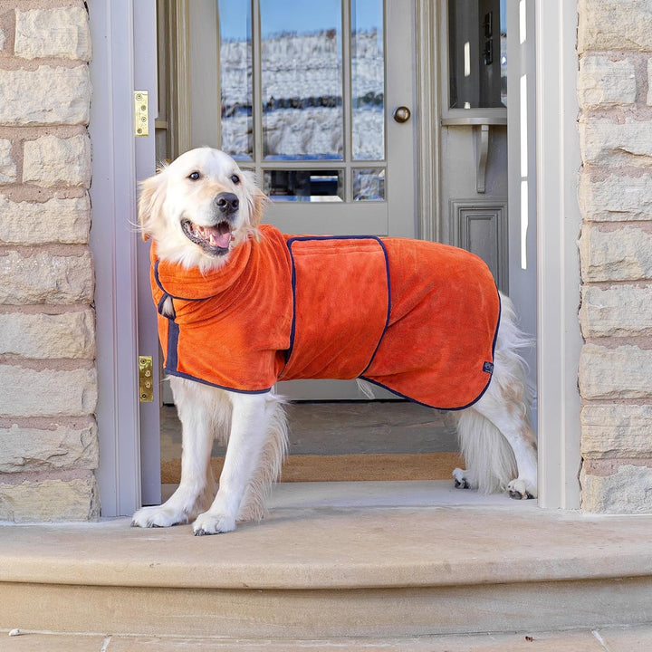 Lucky Paws® Hundebademantel - doppellagiger Bademantel Hund schneller trocken in Minuten, absorbiere