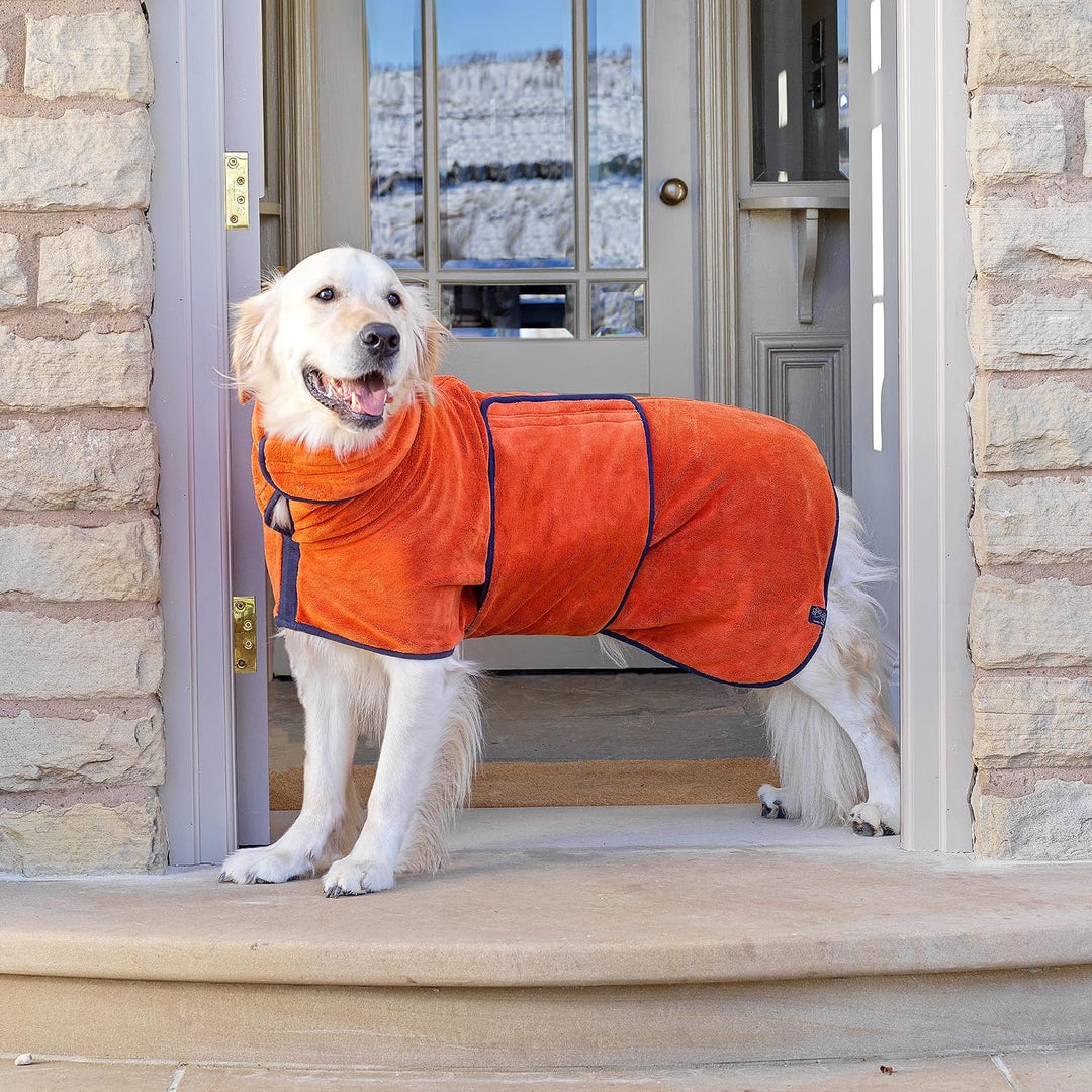Lucky Paws® Hundebademantel – doppellagiger, Ultra-absorbierender &amp; luxuriös weicher Bademantel Hund