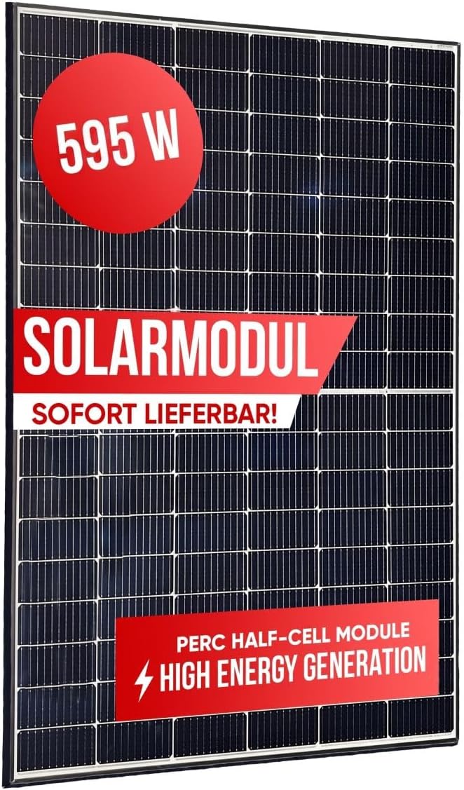 Jet-Line® Solarpanel Monokristallin 595 W Silver Frame, 595 W
