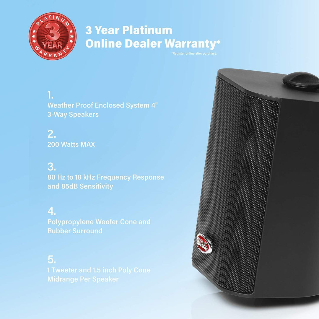 Boss Audio Systems MR4.3B Lautsprecher für MP3 und iPod, Schwarz