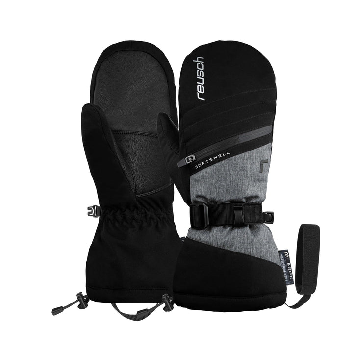 Reusch Damen Fäustlinge Demi R-tex Xt Mitten Extra Warm, Wasserdicht, Atmungsaktiv 7 schwarz / grau,