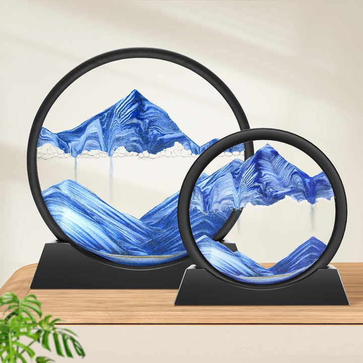 Wai Danie Sandbilder zum Drehen 3D Sandscape - die Sandkunst in Tiefsee Fliessende Sandmalerei Sandb