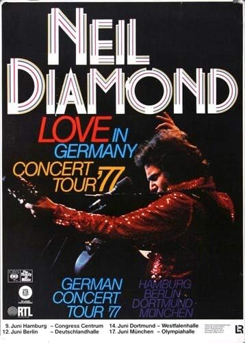 Neil Diamond - Beautiful Noise, Tour 1977 » Konzertplakat/Premium Poster | Live Konzert Veranstaltun