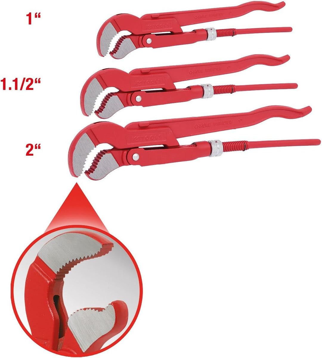 KS Tools 113.2100 Eckrohrzangen-Satz, 3-tlg.