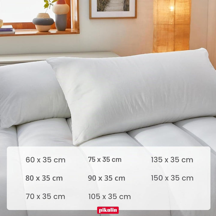Pikolin Home - Ergonomisches viskoelastisches Kissen mit doppeltem, anpassbarem Bezug mit Memory-Foa
