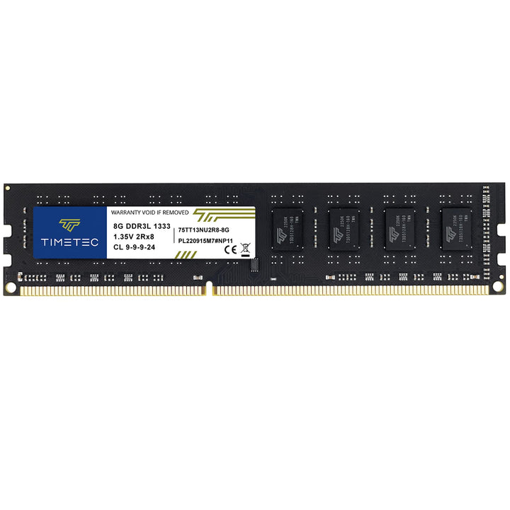 Timetec 8GB DDR3/DDR3L 1333MHz PC3-10600 Non-ECC Ungepuffert 1,5V/1,35V CL9 2Rx8 Dual Rank 240 Pin U
