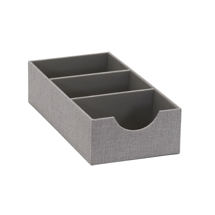 Household Essentials Deep 3 Section Drawer Organizer Box for Storage | 12 in x 6.13 in x 3.13 in | G
