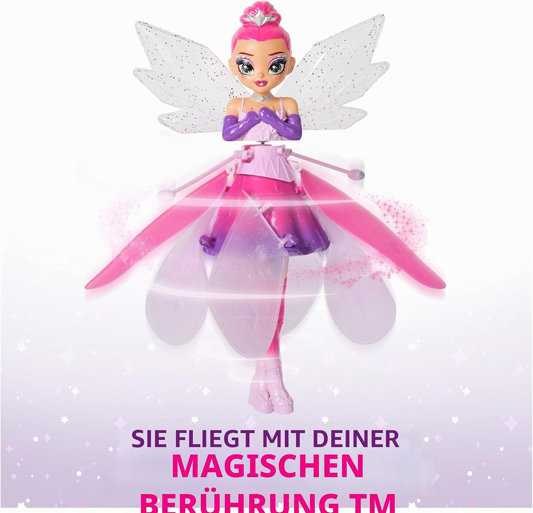 Crystal Flyers, Magical Flying Toy Doll with Crystal Wings, Girls Gifts, Interactive Kids Toys for G
