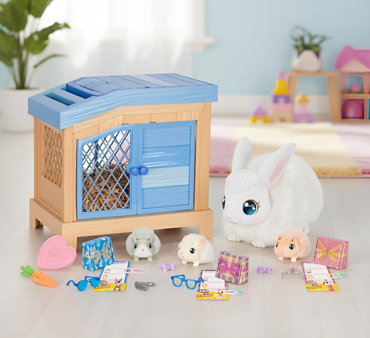 Little Live Pets Mama Surprise Häschen, Mama Häschen zum Füttern & Pflegen – bekommt 3 Babys, Intera