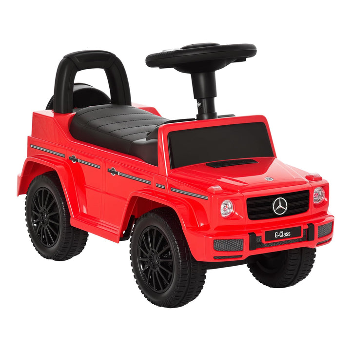 HOMCOM LKW Kinder Schiebefahrzeug Lizenz Mercedes Benz 12-36 Monate Kofferraum Hupe Scheinwerfer Rot