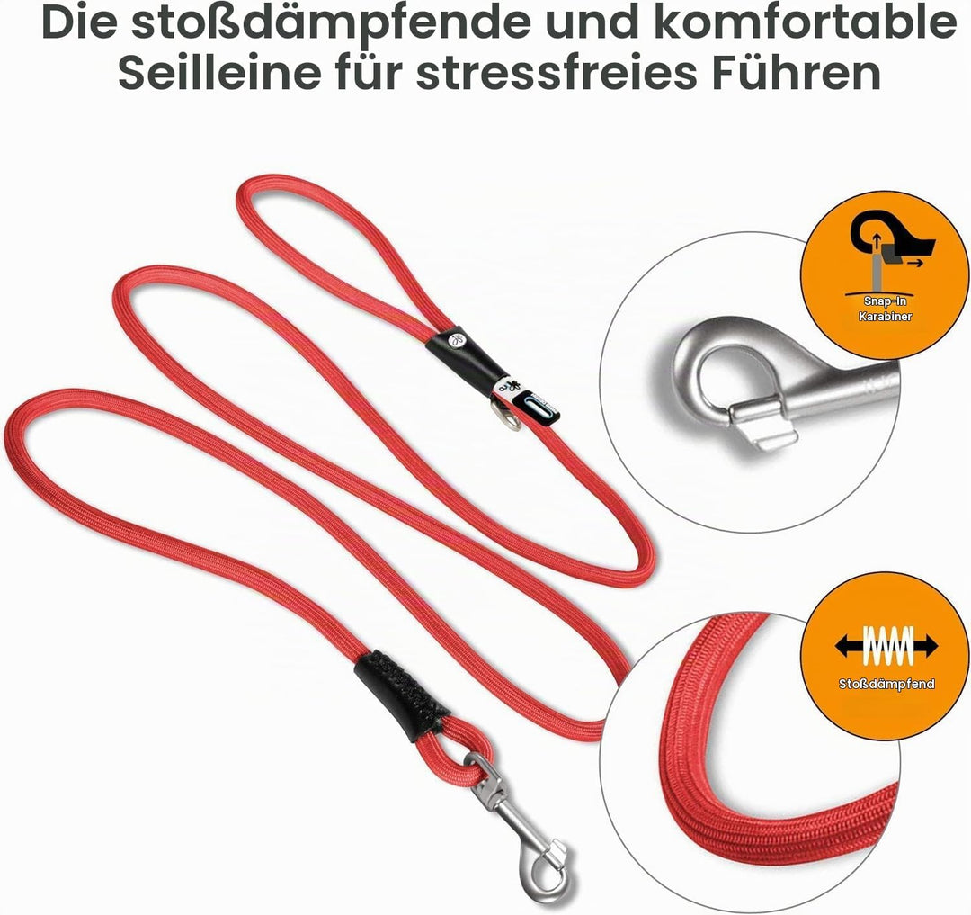 Stretch Comfort Leash Red M, Red M