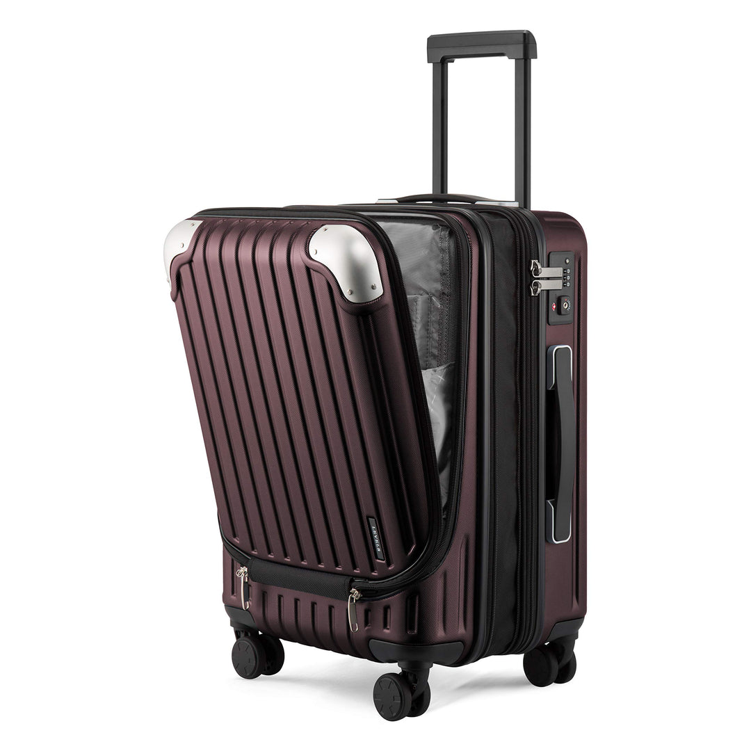 LEVEL8 Koffer Trolleys Leicht ABS+ PC Handgepäck Hartschalen-Koffer Trolley Rollkoffer Reisekoffer E