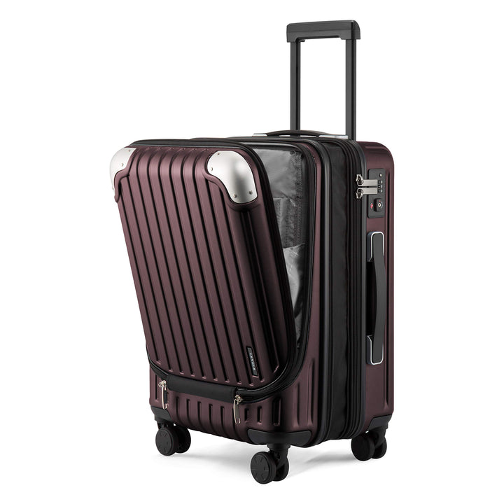 LEVEL8 Koffer Trolleys Leicht ABS+ PC Handgepäck Hartschalen-Koffer Trolley Rollkoffer Reisekoffer E