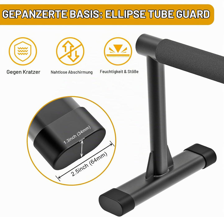 Kipika Parallettes Bars, Push-Up-Bars und Dip-Bar mit komfortablen, dicken Griffen, wackelfreie Fitn