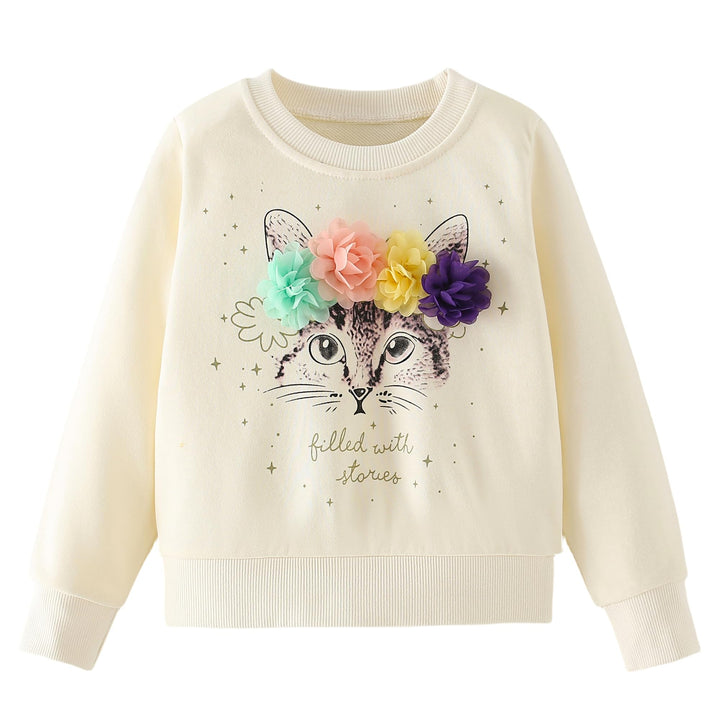 Codkkre Sweatshirt Mädchen Pullover für Kinder Süss Cartoon Sweater Mädchen Langarmshirts aus Baumwo