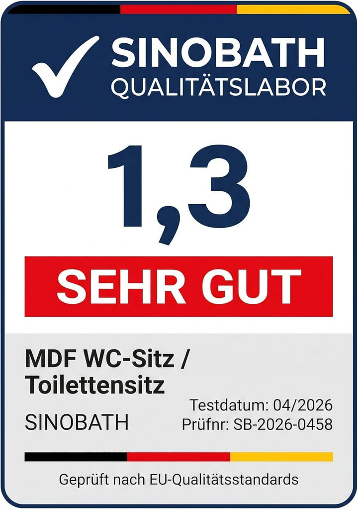 SINOBATH Premium WC Sitz mit Absenkautomatik – hochwertige Toilettendeckel aus Holz, viele bunte Mot