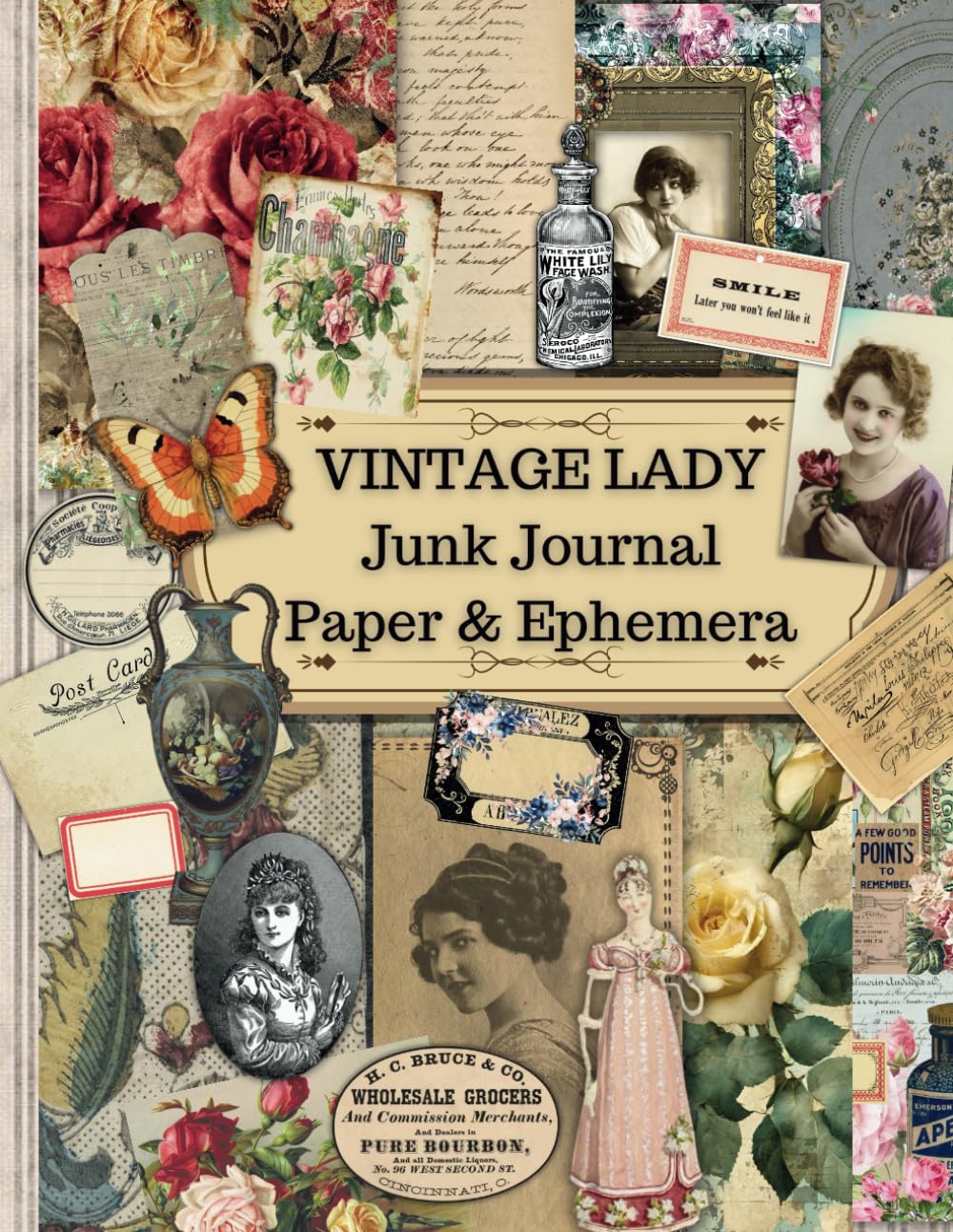 Vintage Lady Junk Journal Paper and Ephemera: Victorian Ladies Art Supplies for Journalling, Scrapbo