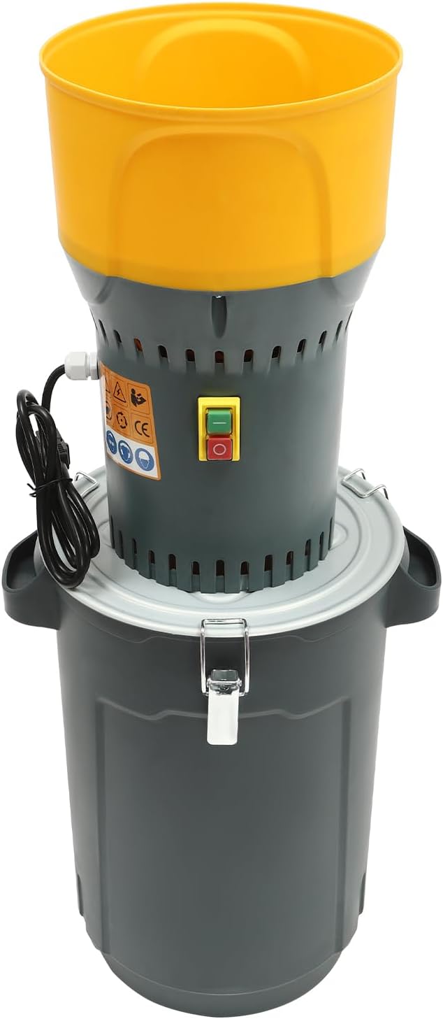 Elektrische Getreidemühle 25L - 1000W Schrotmühle mit Edelstahlklinge 5 Sieben, 300 kg/h, reiner Kup