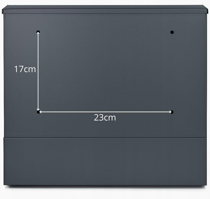 Verda Personalisierter Briefkasten mit Zeitungsfach, Postkasten Designer Wandbriefkasten Zeitungsrol