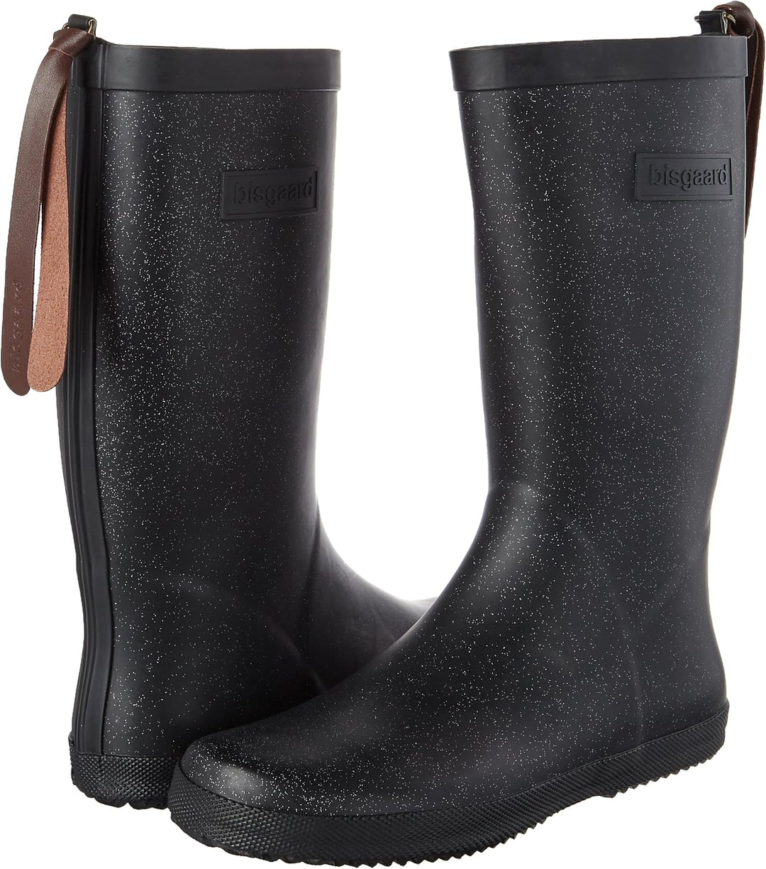 Bisgaard Jungen Unisex Kinder Flower Gummistiefel 20 EU Schwarz 03 Glitter Black, 20 EU Schwarz 03 G