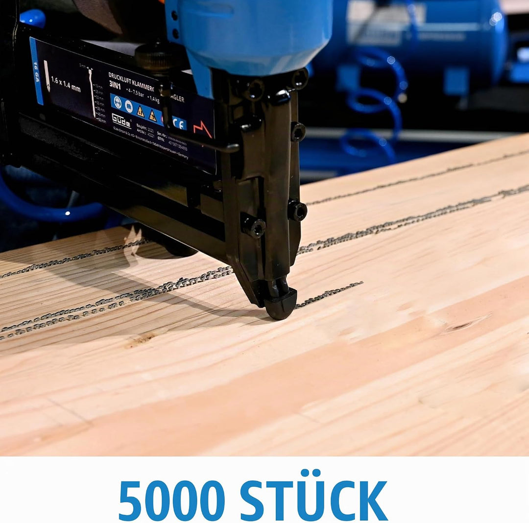 Güde 40217 Stifte für Druckluft-Nagler MIDI 50 mm (verzinkter Stahl, 1 mm Stiftstärke, 50 mm Nagellä