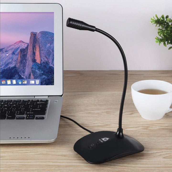 KLIM Talk USB - Standmikrofon PC und Mac - Kompatibel mit jedem Computer - Professionelles USB Mikro