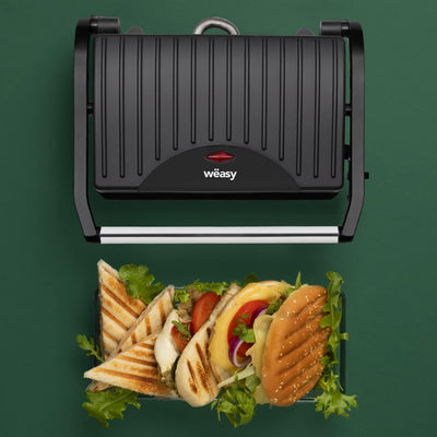 Weäsy PNI20 Paninimaker, Panini und Grillfunktion, Antihaftbeschichtung, automatische Abschaltung, s