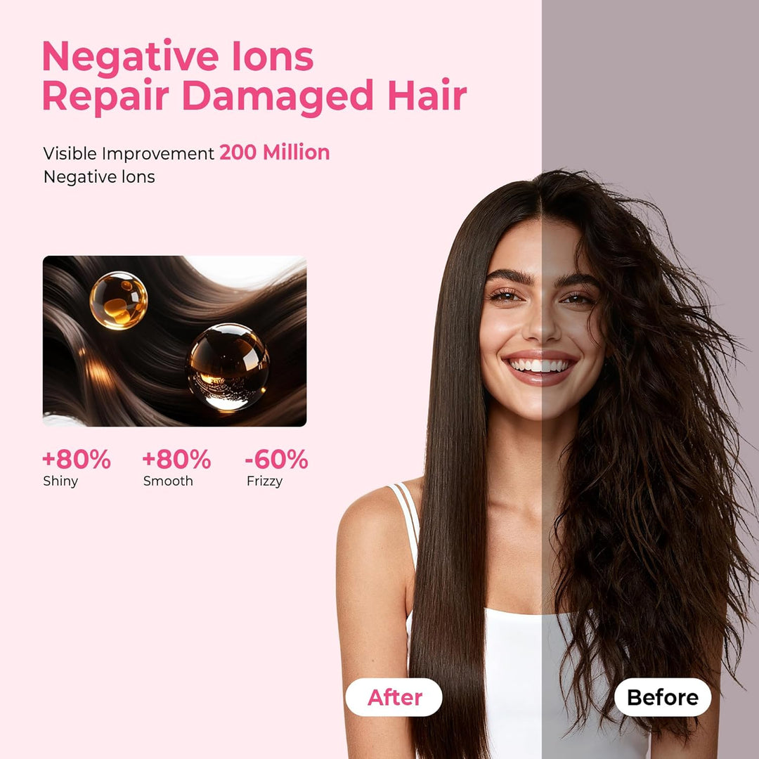 OKWRAP Air Straightener 110000RPM, Föhn Glätteisen, Haarglätter mit Luft 1200W, Glätteisen mit Föhn