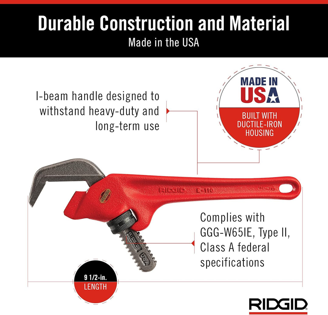 Ridgid 31305 Sechskant-Rohrzange, gekröpft, 67mm