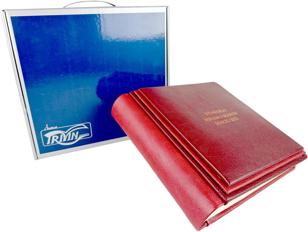 Fotoalbum - Eclissi Vintage - handgefertigte Herstellung aus Kunstleder, personalisierbar mit Gravur