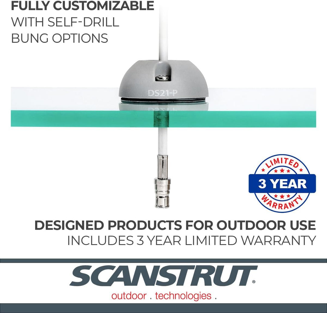 SCANSTRUT SMALL Deck Seal SS Connector - .83" Cable - .35" Connectors up to 21mm/Cables 4-9mm Weiss
