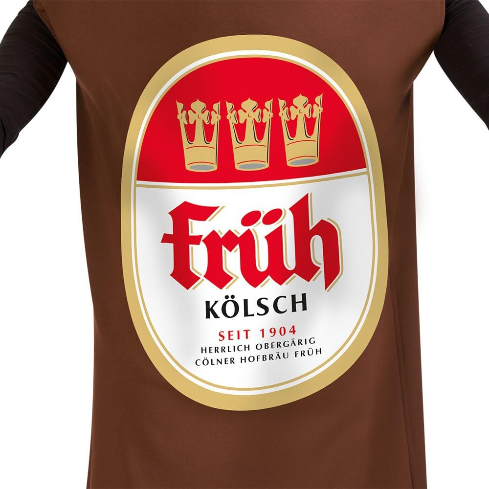KarnevalsTeufel Kostüm Bierflasche Früh Kölsch, Flaschenkostüm für Erwachsene