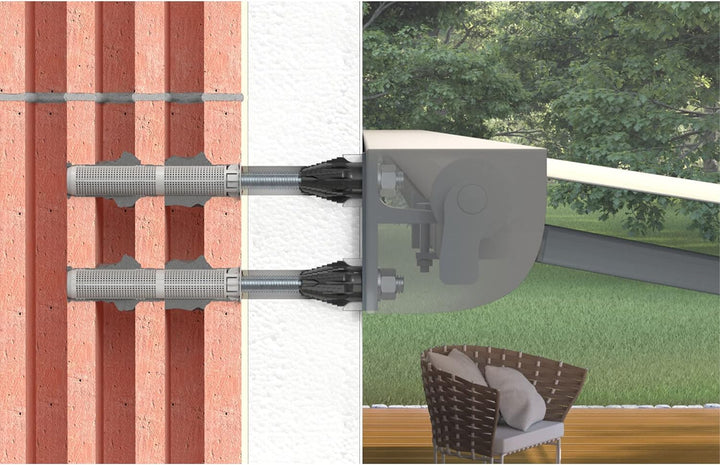 fischer Abstandsmontagesystem Thermax 12 / 110 M12 für Dämmstoffe, Dämmstoffdübel zur Befestigung ho