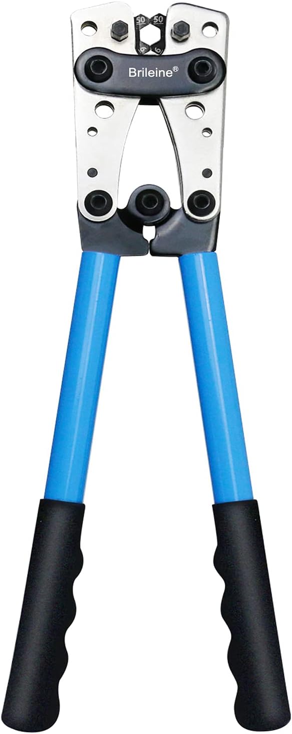 Brileine Batteriekabel Crimpzange von AWG 8-1/0, Batteriekabelschuh Crimpzange für schwere Kabelschu
