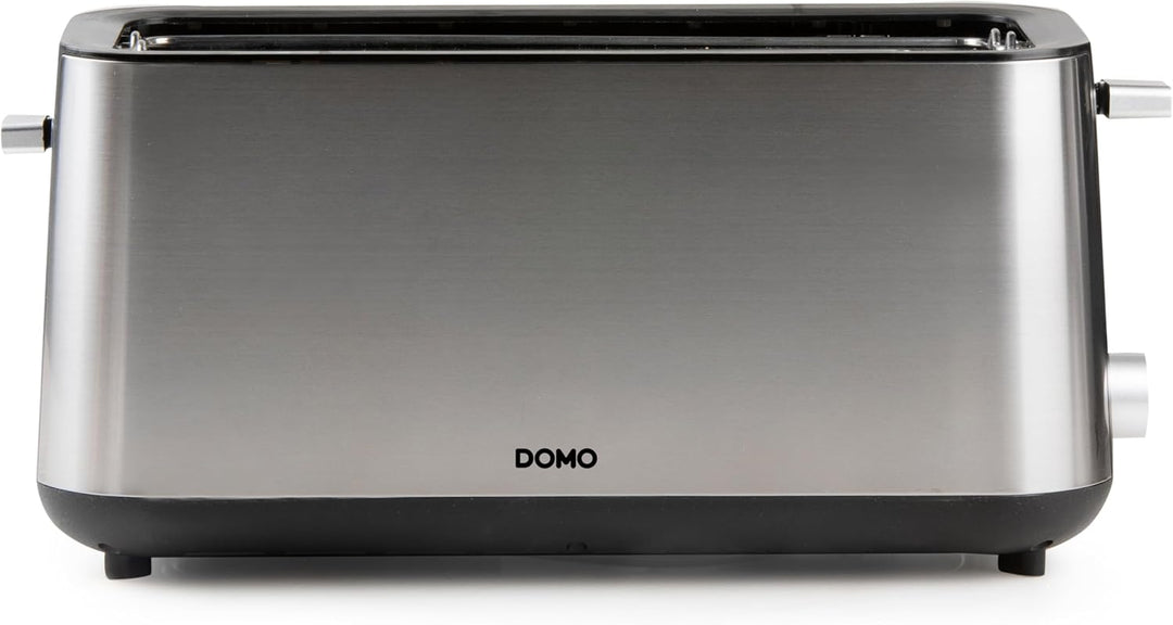 DOMO DO967T Toaster Langschlitz 4 Scheiben - 3 Funktionen: rösten, auftauen, abbrechen - 7 Temperatu