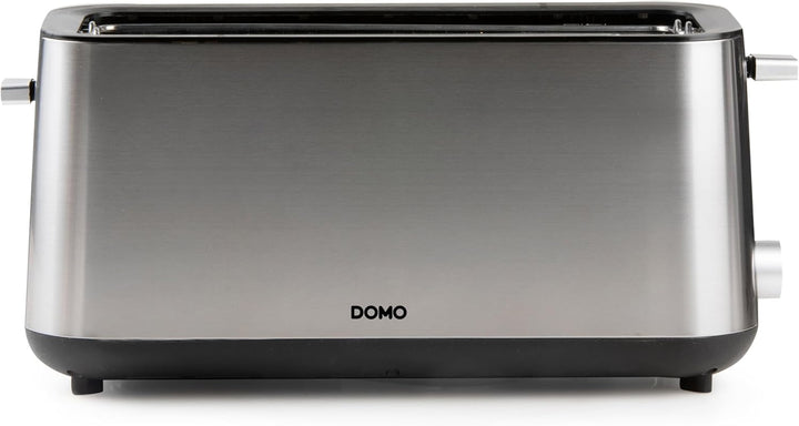 DOMO DO967T Toaster Langschlitz 4 Scheiben - 3 Funktionen: rösten, auftauen, abbrechen - 7 Temperatu