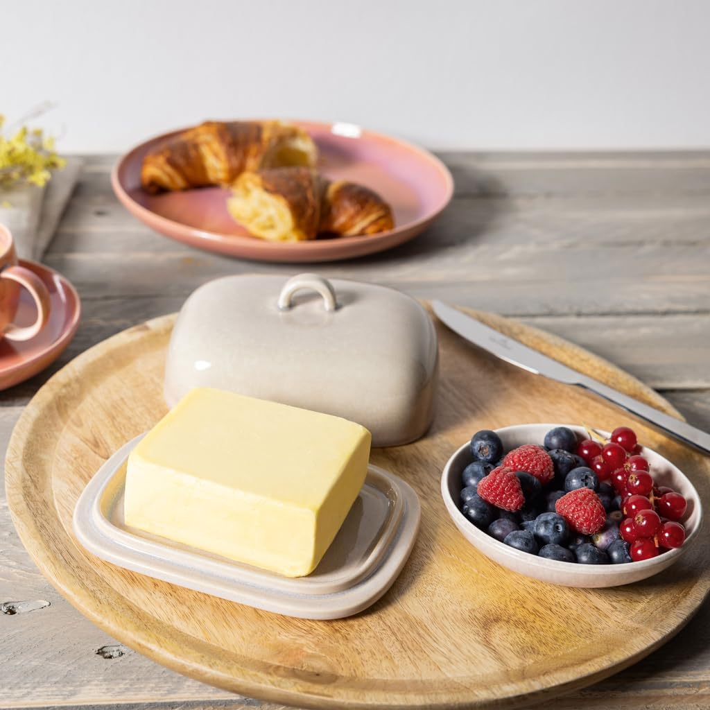 like. by Villeroy & Boch – Perlemor Home Butterdose, Porzellan Butterglocke im Pottery Stil, spülmas