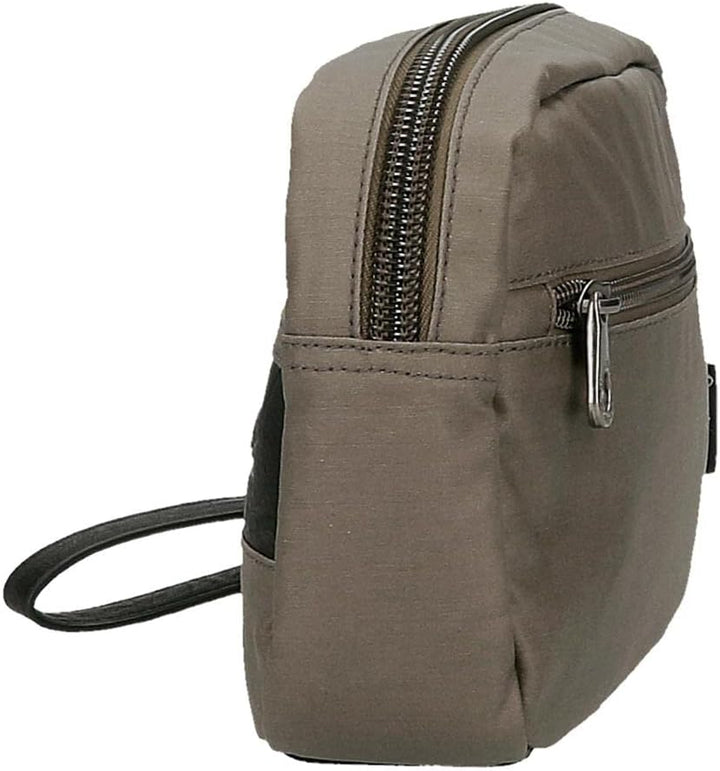 Pepe Jeans Bremen Handtasche, Braun, 24,5 x 15 x 6 cm, Baumwolle mit Details aus Kunstleder, Handtas