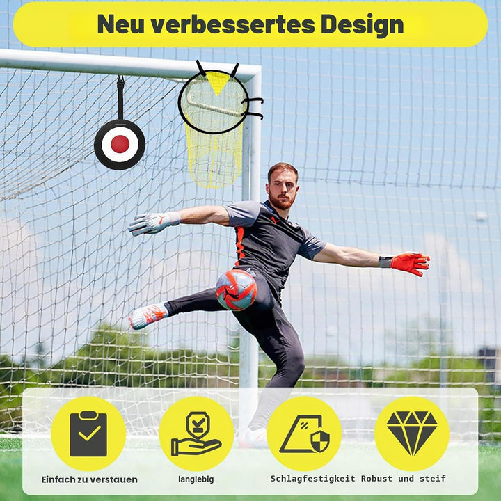 3 Stück Fussballtor Zielnetz mit Rahmen, Fussball Ziel Tasche für Training, Ecke Schiessen Ziele Tra
