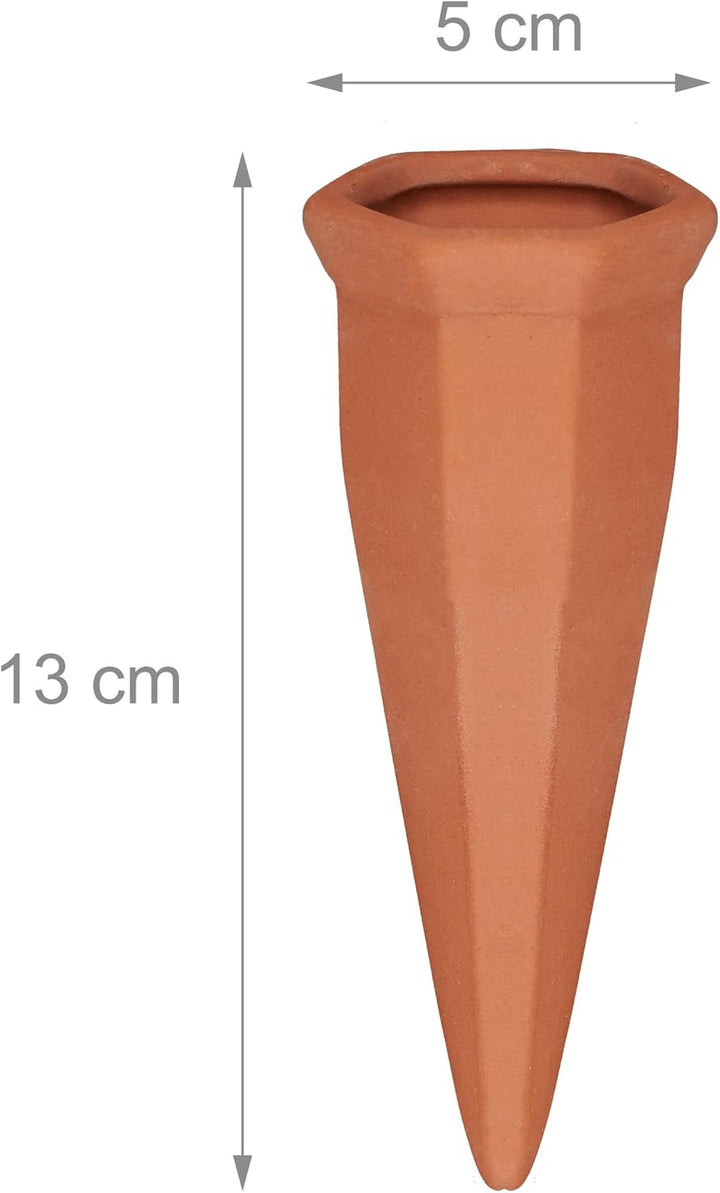 Relaxdays Tonkegel Bewässerung, Giesskegel 12er Set, für 1,5 L PET-Flaschen, Zimmerpflanzen & Balkon