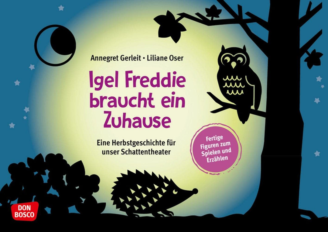 Igel Freddie braucht ein Zuhause: Eine Herbstgeschichte für unser Schattentheater. Fertige Figuren z
