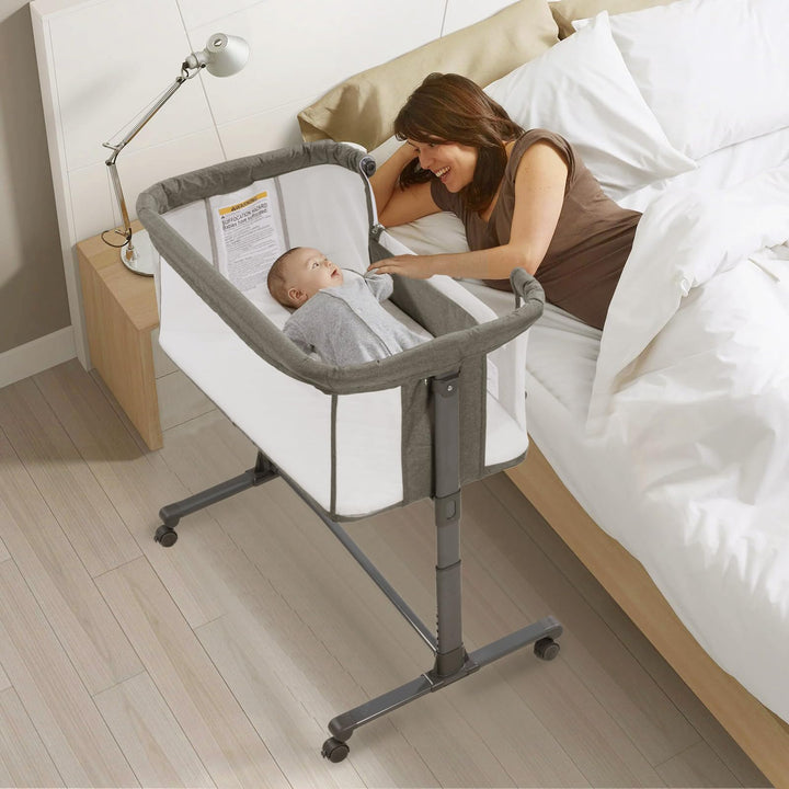 3 in 1 Babybett, Babywiege, Babywiege, Babybett, Nachttisch, Reisebett, mit Matratze und Wickeltisch