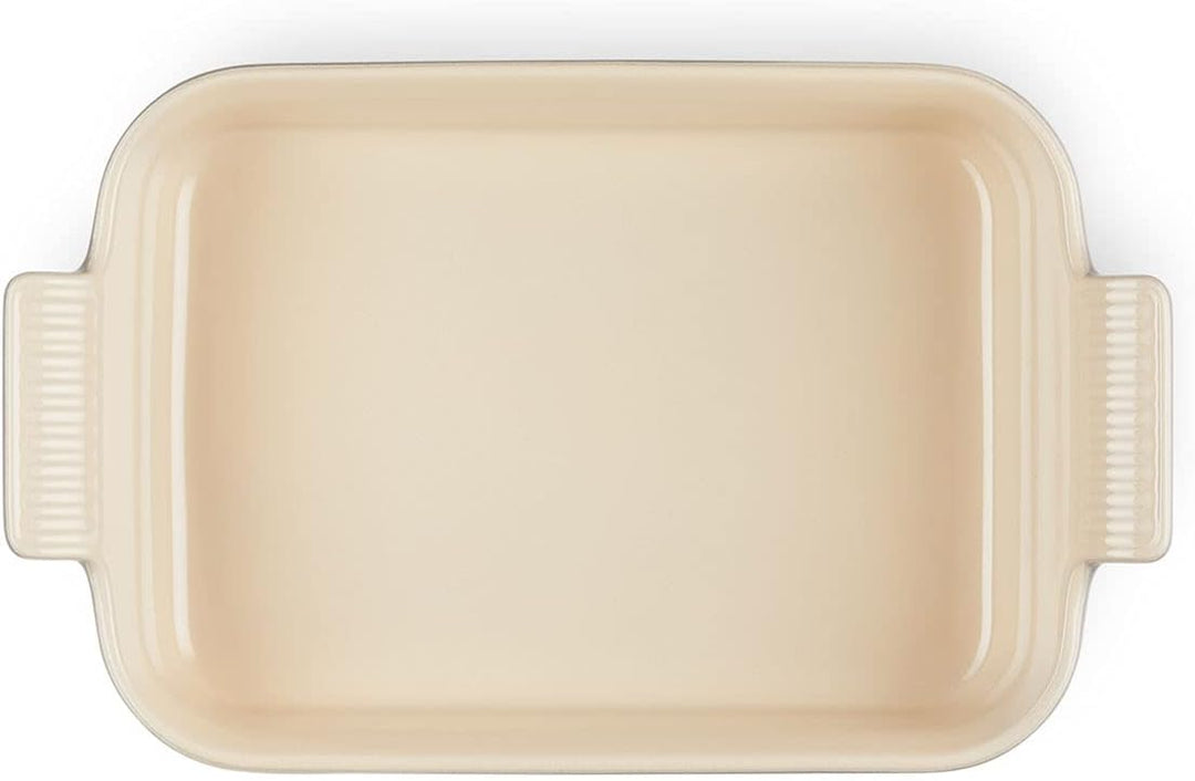 Le Creuset Rechteckige Auflaufform Tradition aus Steinzeug, 26 cm, 2.4 Liter, Flint, 71102264440001