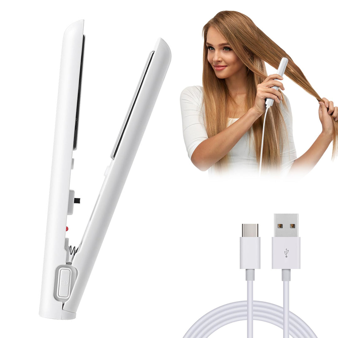 Mini Lockenstab USB Glätteisen Kabellos Dual Purpose Curling Eisen Tragbarer Reise Lockenstab Haargl