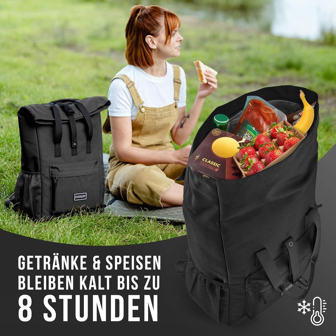 Coolin' Kühlrucksack 30L | Rucksack mit Kühlfach für Bier, Picknick, Getränke & Co | Kühltasche als